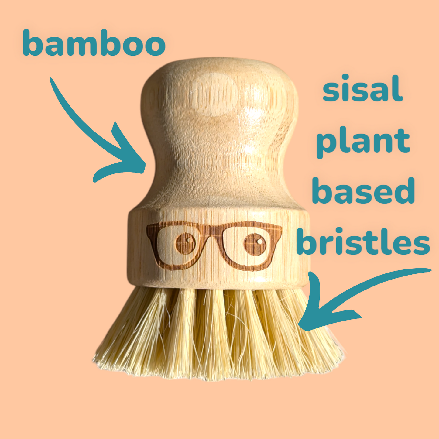 Geeky Pot Scrubber | Fun Sustainable Bamboo Pot Scrubbing Brush