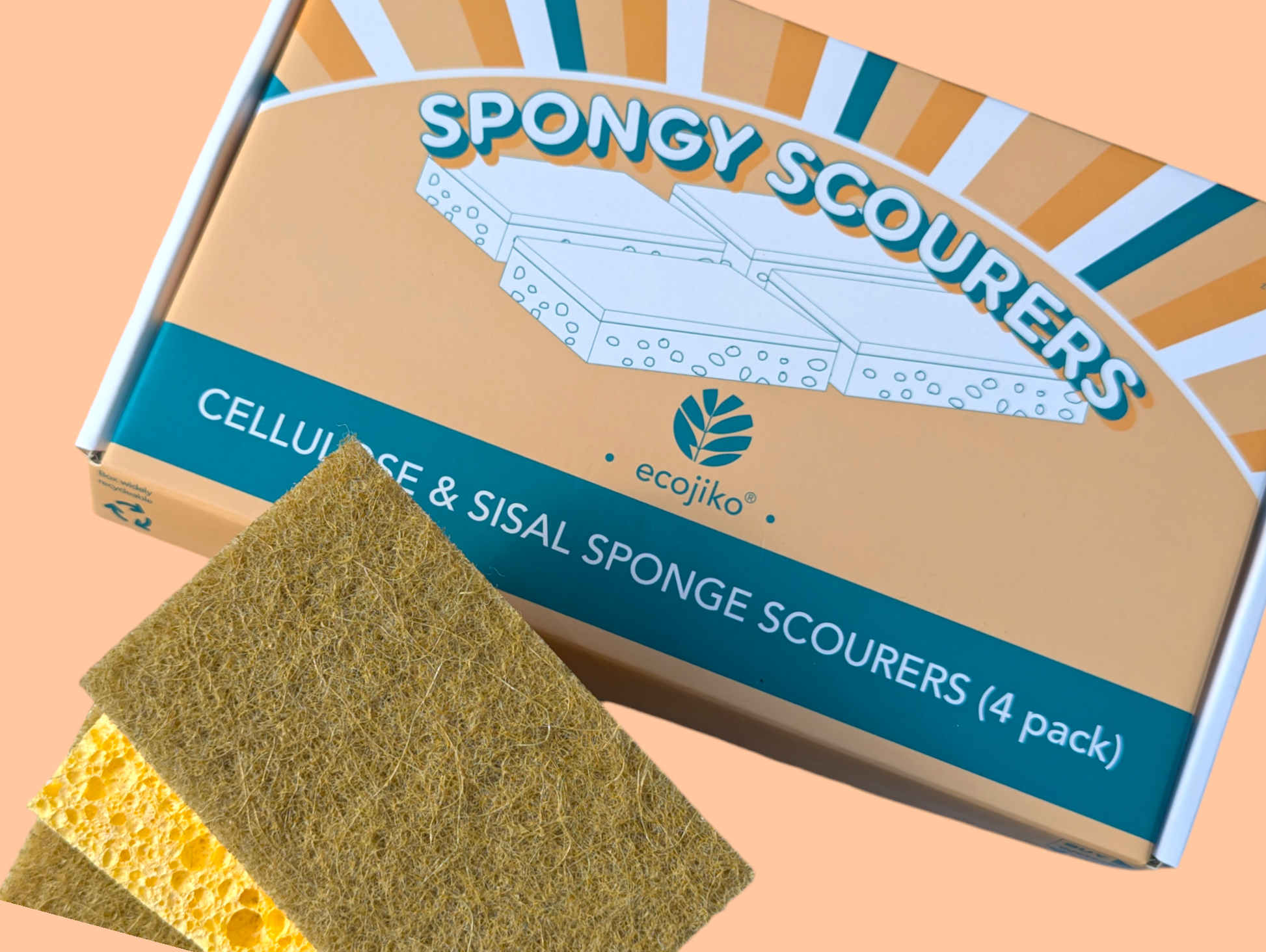 cellulose and sisal sponge scourers