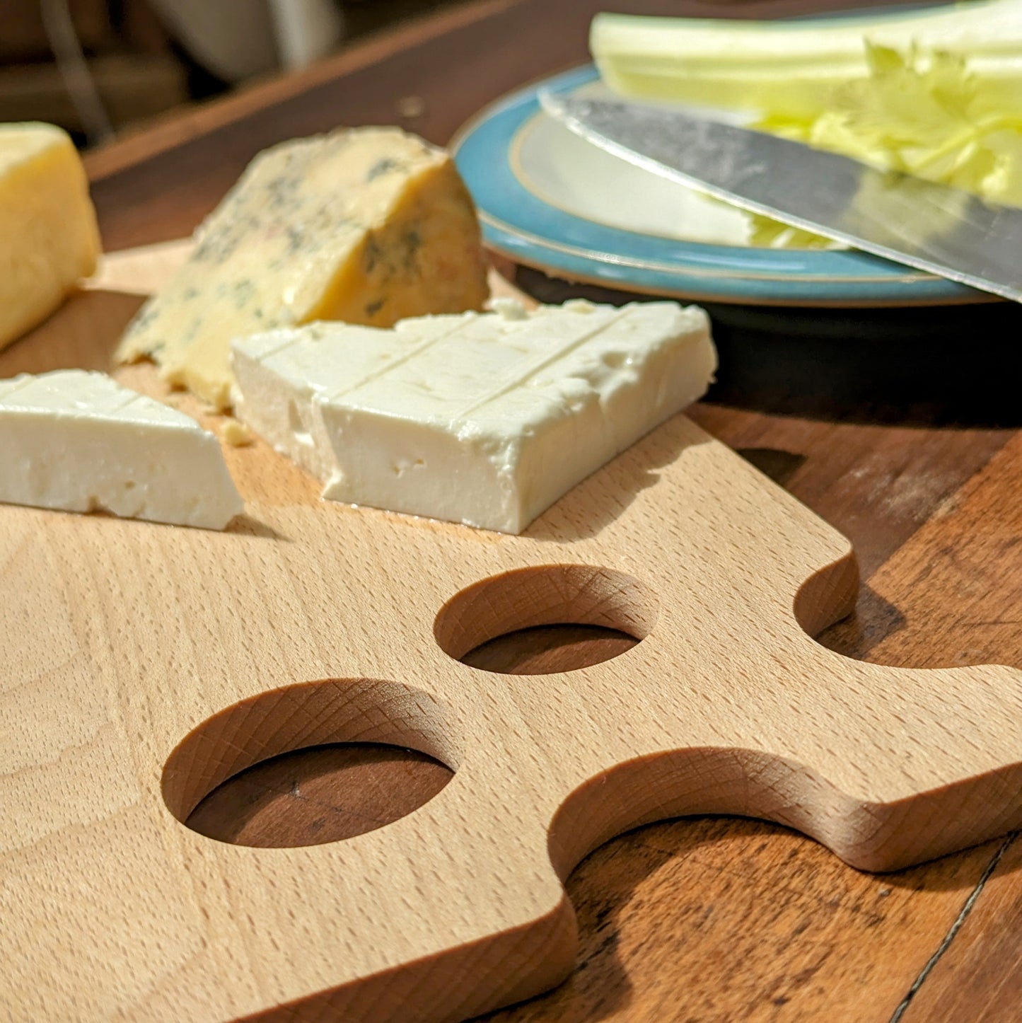 Beech Wood Cheese Board | Sustainable Wood Cheese Charcuterie Board, Chopping Board