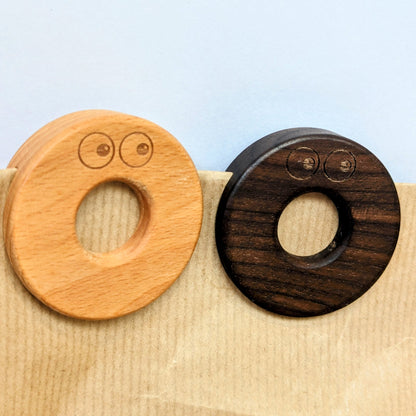 wood food sealing clips with eyes