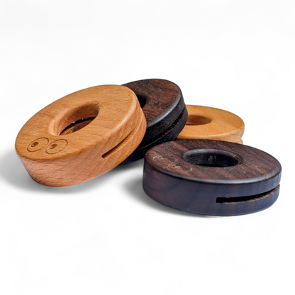 wood food sealing clips with eyes