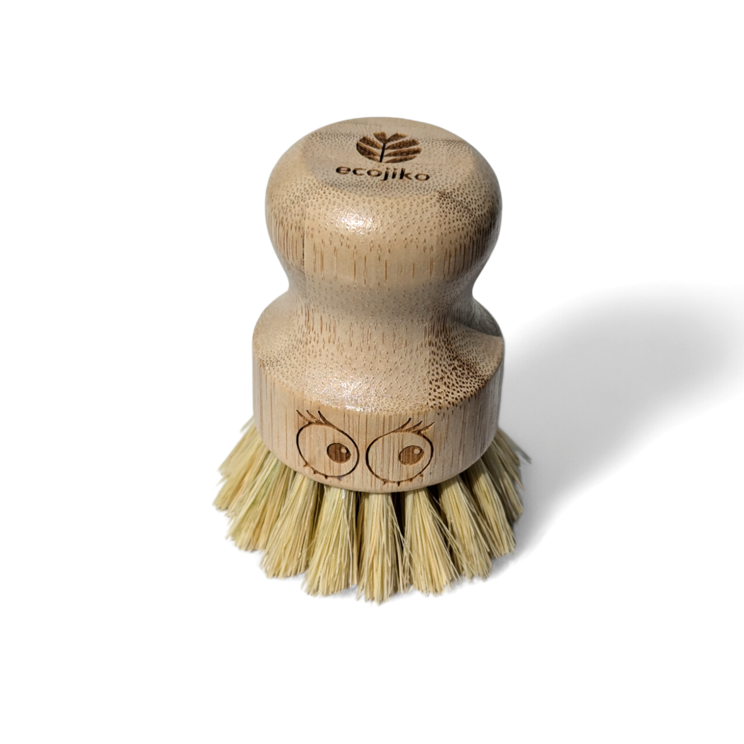 bamboo pot scrubbing brush with eyes