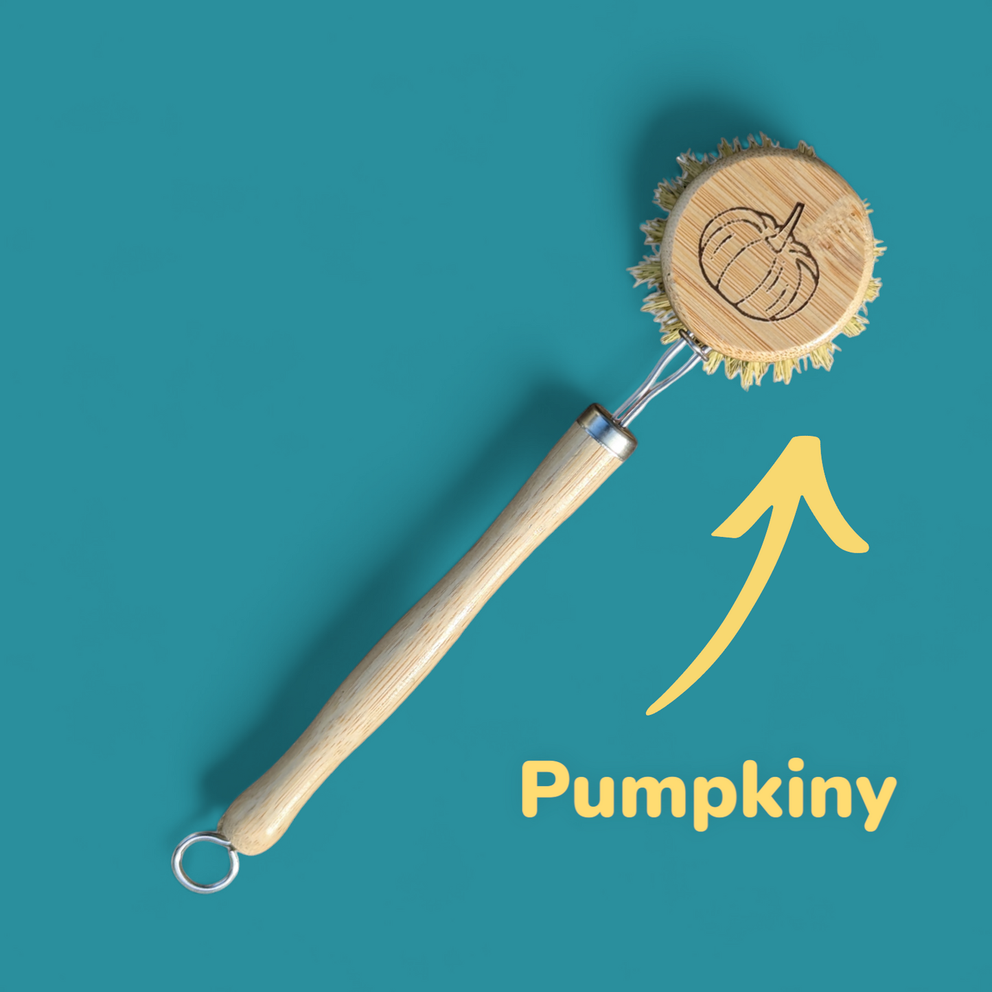 Pumpkin Design Dish Brush with Replaceable Head | Natural Washing Up Brush