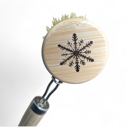 Snowflake Design Dish Brush with Replaceable Head | Natural Washing Up Brush